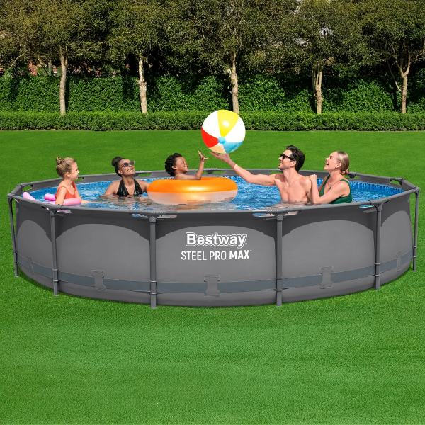 BESTWAY STEEL PRO MAX 3.96 M X 76 CM (13 FT. X 30 IN.) ROUND POOL (UNTESTED)