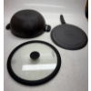 Image 3 :  TRAMONTINA CAST IRON DEEP KADAI AND FLAT TAWA COOKWARE SET -U