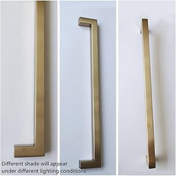 AIBELI 10 PACK CHAMPAGNE CABINET PULLS 10 INCH KITCHEN CABINET HANDLES SQUARE DRAWER PULLS