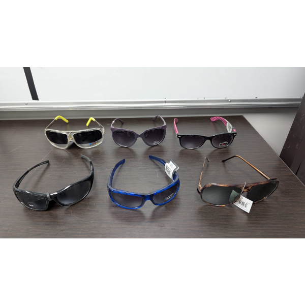 6 PAIRS SUNGLASSES ASSORTED STYLES & COLORS -U