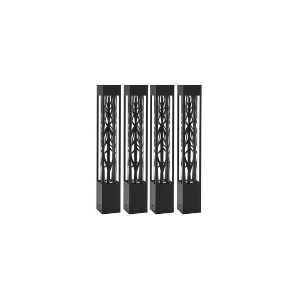 NATURALLY SOLAR - 4-PACK BOLLARD PATHWAY LIGHTS 2 PIECES -U