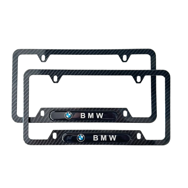 BMW LICENSE PLATE FRAME (CARBON FIBER STYLE) -N