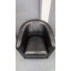 Image 4 : COSTCO Natuzzigroup Cora Leather Swivel Chair, Black