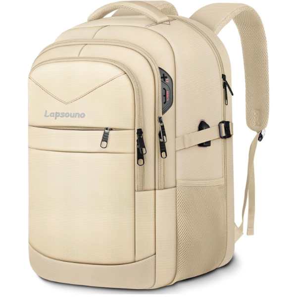 LAPSOUNO EXTRA LARGE BACKPACK, LAPTOP BACKPACK, CARRY ON BACKPACK ASH GREY -N