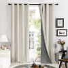 Image 1 : DECONOVO LINEN 100% BLACKOUT GROMMET CURTAINS FOR BEDROOM AND LIVING ROOM