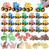 Image 1 : 36 DINOSAUR PULL BACK CARS TOYS WITH CARDS