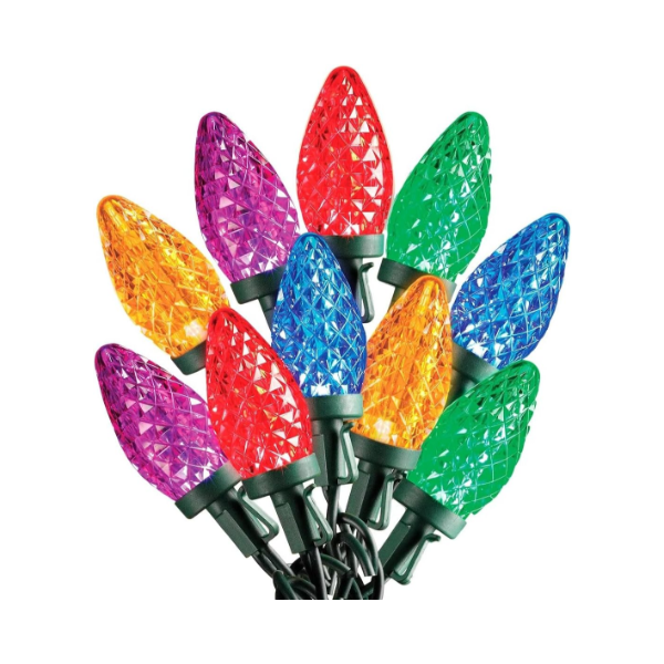 SYLVANIA STAY-LIT PLATINUM STRINGS CHRISTMAS LIGHTS - LED C9 MULTI COLOR LIGHTS