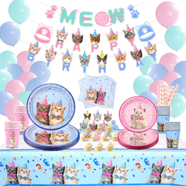 CAT BIRTHDAY PARTY SUPPLIES
