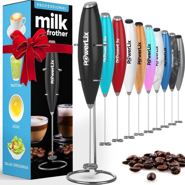 POWERLIX MILK FROTHER HANDHELD BATTERY OPERATED ELECTRIC FOAM MAKER