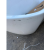 Image 4 : STREAMLINE GLOSSY WHITE ACRYLIC OVAL FREESTANDING BATHTUB W/ MATTE BLACK CENTER DRAIN AND TRAY -U