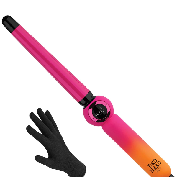 BED HEAD ROCK N' WAVER DIGITAL TAPERED CURLING WAND | NATURAL-LOOKING, TEXTURED WAVES, (3/4-1 IN)