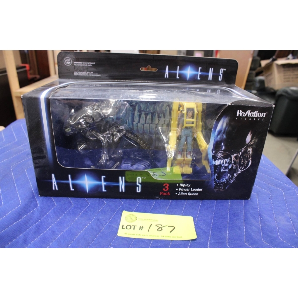 Aliens 3-Pack Ripley, Power Loader, and Alien Queen by ReAction
