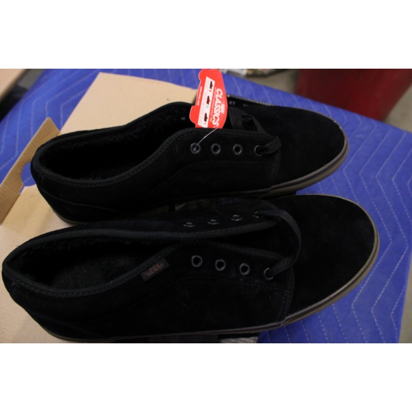 Vans 106 Vulcanized Black-Dark Gum Sneakers in Original Box, Size US 12
