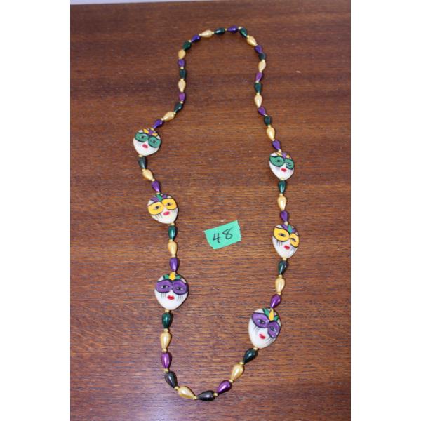 Women's Necklace with Mardi Gras Masks
