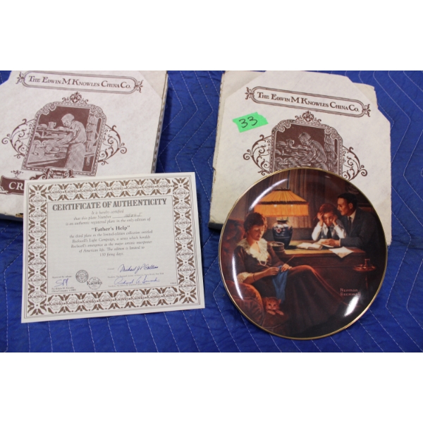 Set of Norman Rockwell Collectible Plates (2x Money)