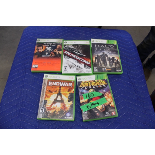 5 Xbox 360 Games in Cases (5x Money)
