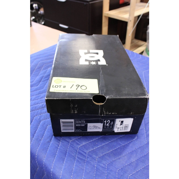 DC Shoes IGNITE Blue Suede Sneakers in Box, Size 12
