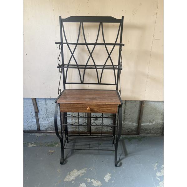 Kitchen Baker's Rack with Wine Holder