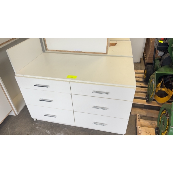 WHITE SIX-DRAWER CABINET, SIX AVAILABLE
