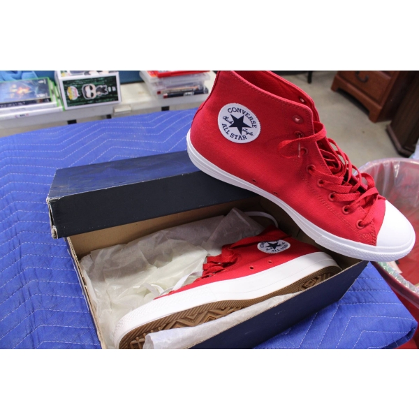 Converse Chuck Taylor All Star II High Top Red Sneakers, Size 12 (MEN'S), Like New in Box
