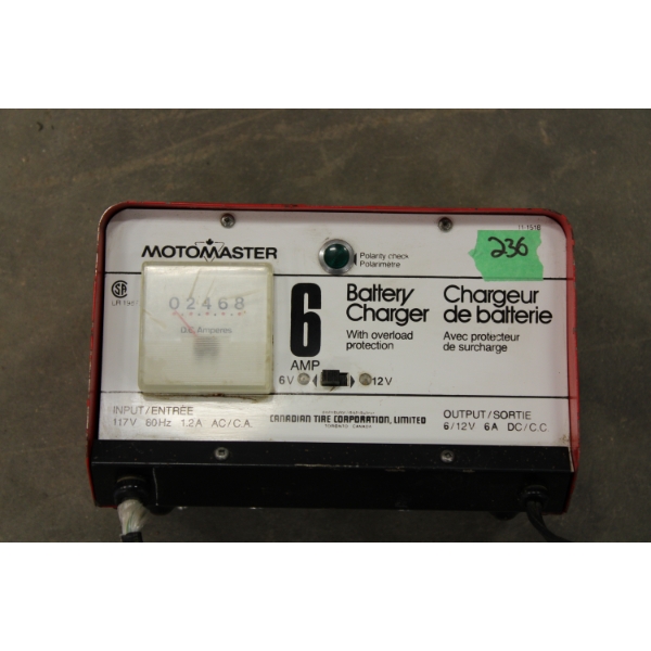 Motomaster 6 Amp Battery Charger