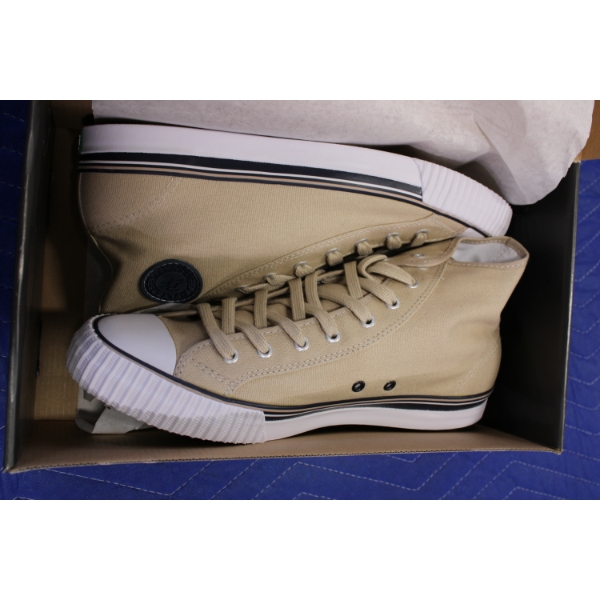 PF Flyers Center Hi Reiss High-Top Sneakers in Beige, Size 12 Men's
