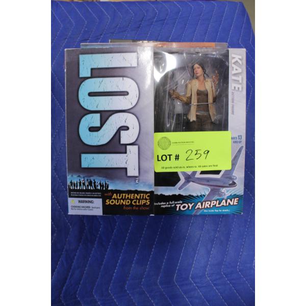 Lost Collectibles Set Featuring Kate Action Figure and Toy Airplane
