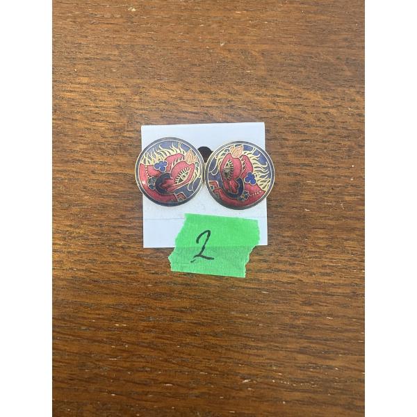 Pair of Earrings (Missing one backing)