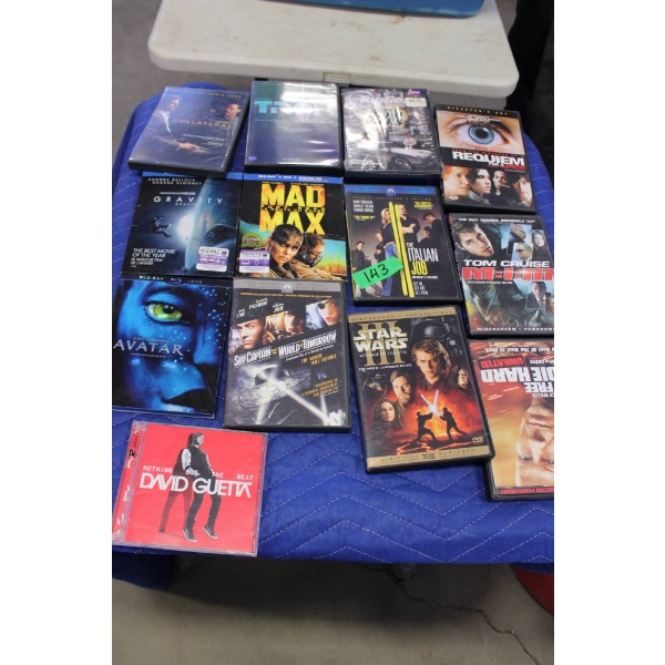 DVDs and One Music CD Featuring Various Titles
