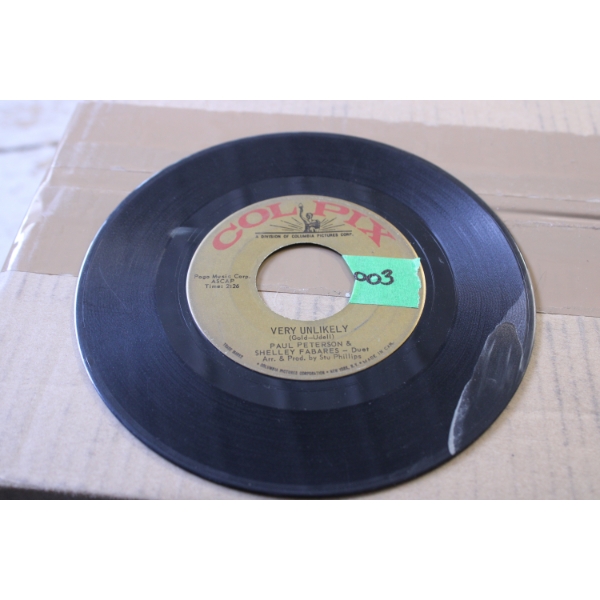 Jukebox 45 RPM Record Very Unlikely by Paul Peterson