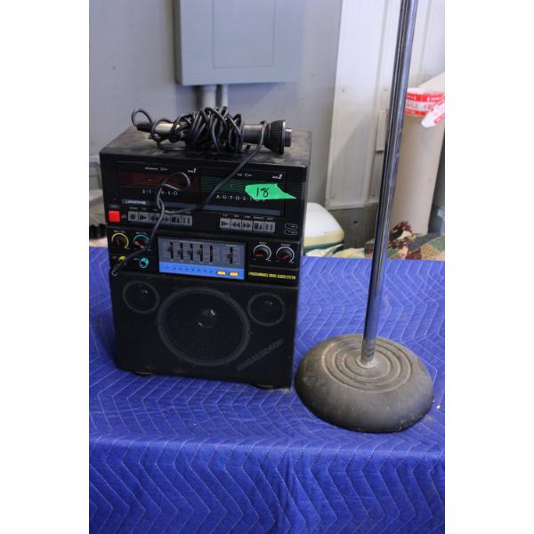 Karaoke Machine with Microphone and Stand
