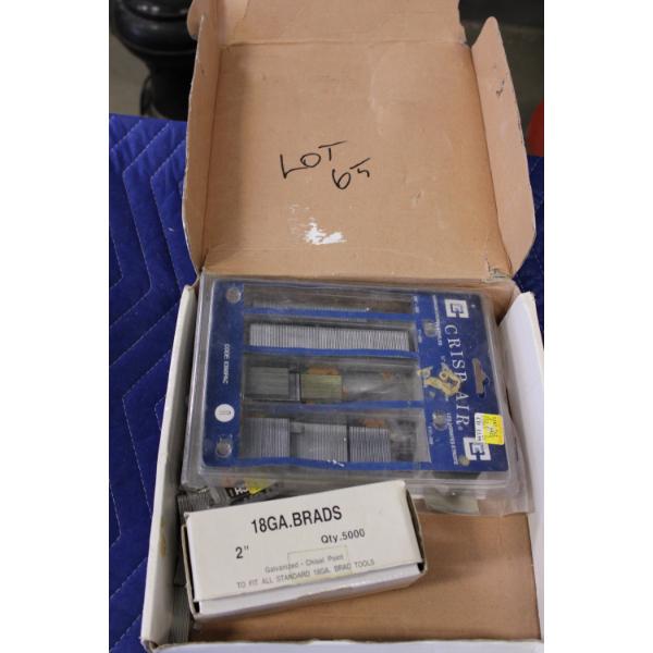 18GA Brads and Fasteners in Original Packaging
