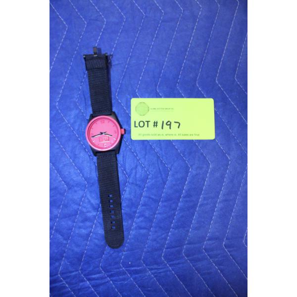 NEFF Daily Water-Resistant Watch with Pink Face