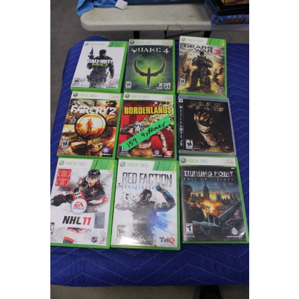 9 Xbox 360 Games with Various Genres (9x Money)
