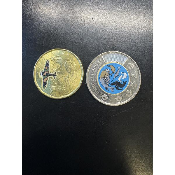 2024 Canada Inuit Toonie and 2023 Elsie Macgill Loonie