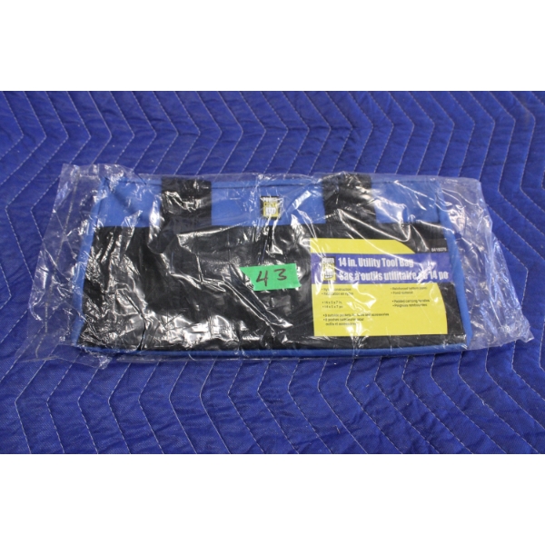 14-inch Utility Tool Bag in Black and Blue

