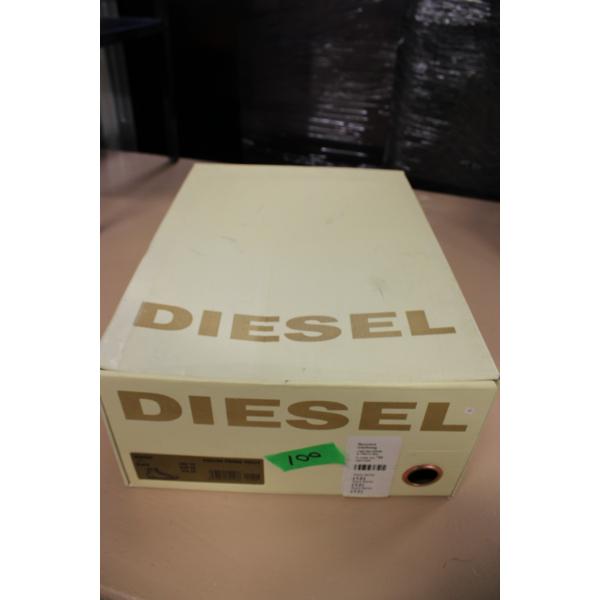 Diesel men's shoes in size 12, featuring a black suede upper with lace-up closure. Includes original
