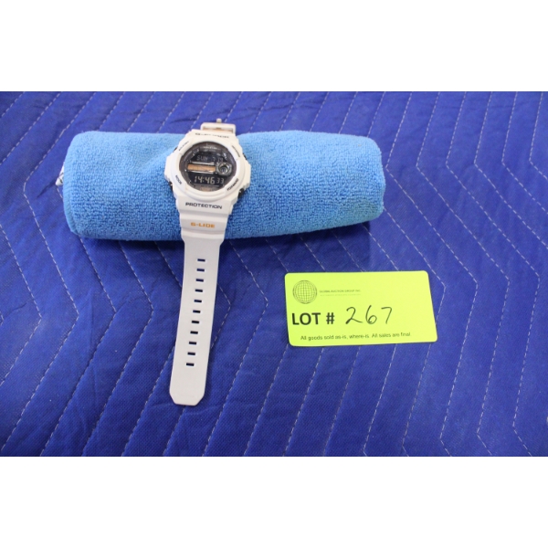 Casio G-Shock Digital Watch in White with Shock Resistance