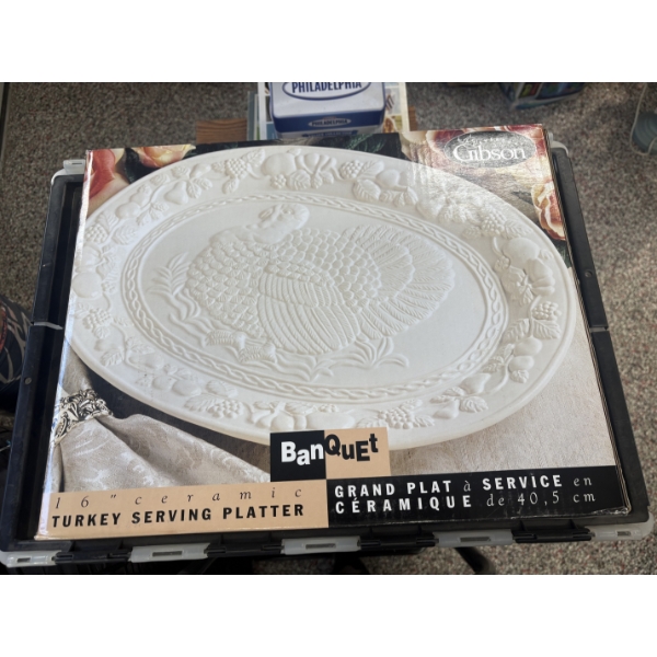 Ceramic Turkey Serving Platter