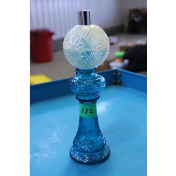 Cobalt Blue Avon Bottle with Decorative Glass Design