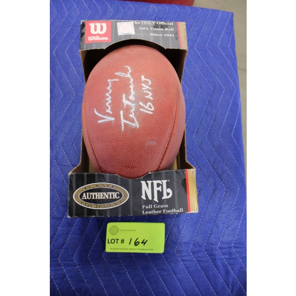 Wilson NFL Authentic Leather Game Ball with Unverified Signature
