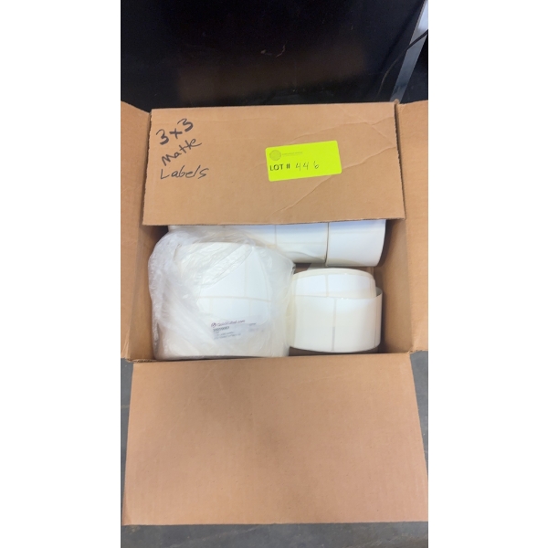 3X3 MATTE LABEL ROLLS BULK LOT
