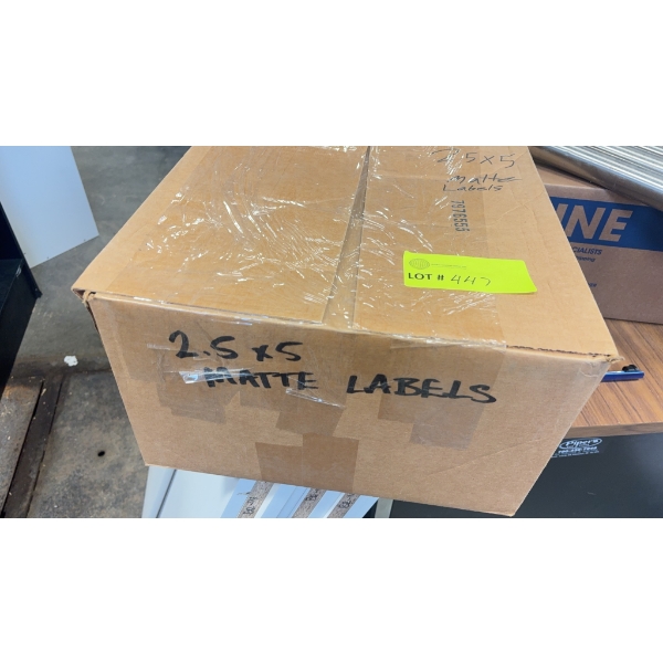 2.5 X 5 MATTE LABELS BOXED LOT
