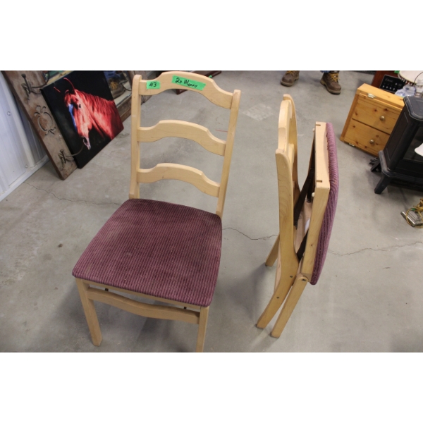 Set of Two Wooden Folding Chairs (2x Money)