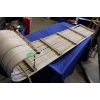 Image 1 : Wooden Toboggan with Curved Front and Rope Pull, Approx. 5 ft Long
