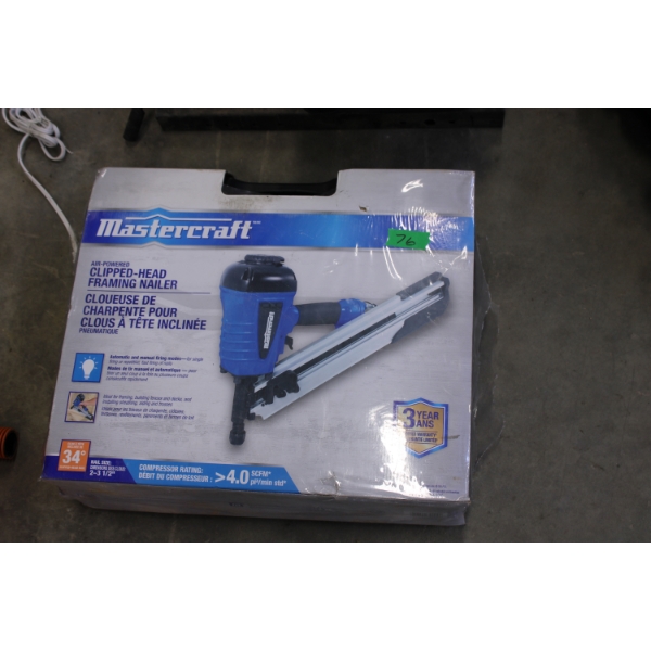 Mastercraft Clipped Head Framing Nailer Like New in Packaging