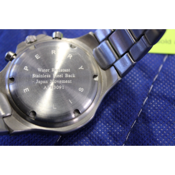 Perry Stainless Steel Chronograph Watch with Japan Movement
