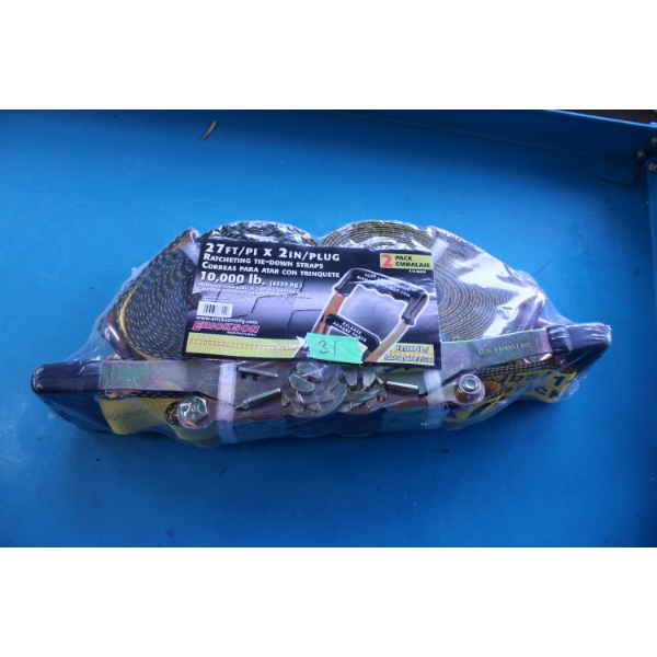 10,000 Capacity Ratchet Straps Set of 2
