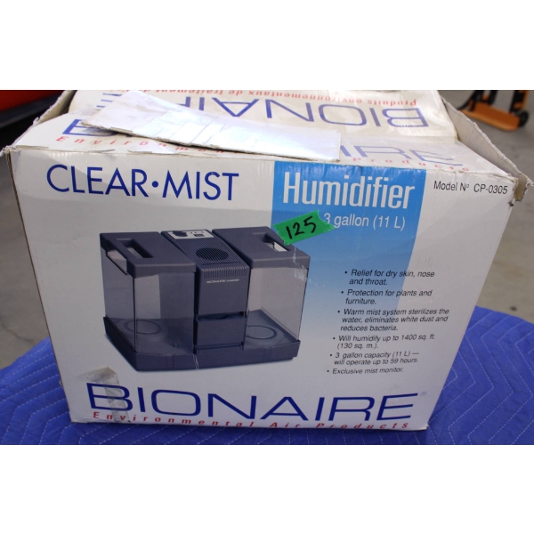Bionaire Clear Mist Humidifier CP-3305 in Original Box
