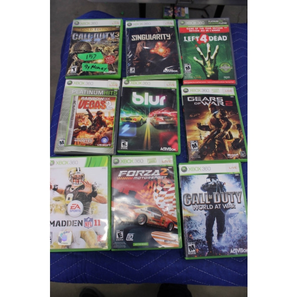 Nine Xbox 360 Video Games (9x Money)
